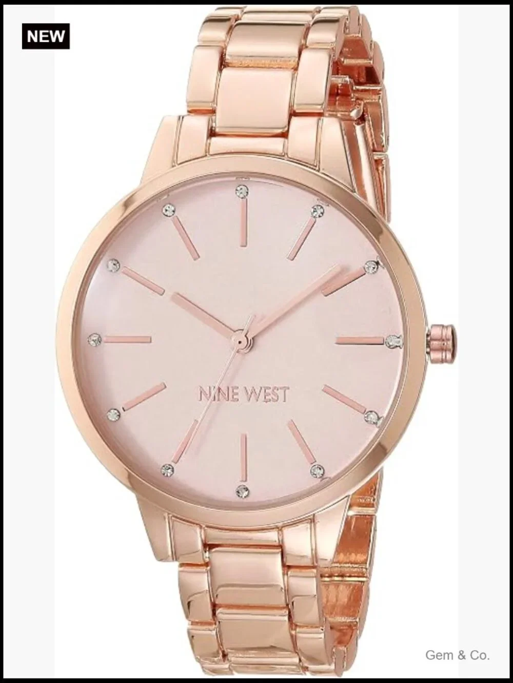 Crystal Accented Bracelet Watch with Japanese Quartz Movement
